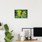 Yellow Flowers Photo Poster (Thuiskantoor)