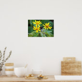 Yellow Flowers Photo Poster (Keuken)