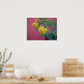 Yellow Flowers Poster (Keuken)