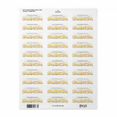  Yellow Flowers Retour Adreslabels Etiket (Full Sheet)