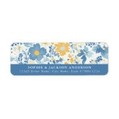 Yellow Flowers Retouradres Labels (Voorkant)