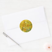 Yellow Flowers Ronde Sticker (Envelop)