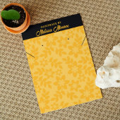 Yellow Flowers Script Ketting sieraden display Visitekaartje
