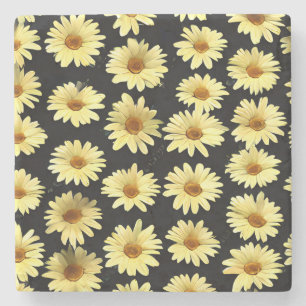 Yellow Flowers Stone Onderzetter