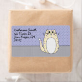 'Yellow Folk Art Cat' Etiket (Insitu)