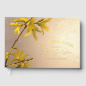 Yellow Forsythia Celebration of Life Memorial Gastenboek (Voorkant)