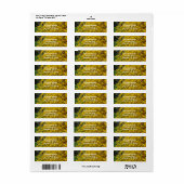 Yellow Forsythia Flowers Orton Effect Address Etiket (Full Sheet)