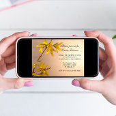 Yellow Forsythia Flowers Paasdiner Kaart