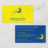 Yellow Fortune Teller Touch Maan Halve Maan Hand Visitekaartje (Voorkant / Achterkant)