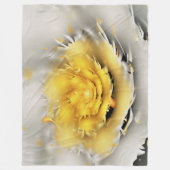 Yellow Fractal Abstracte ventilator Fleece Deken (Voorkant)