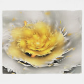 Yellow Fractal Abstracte ventilator Fleece Deken (Voorkant (Horizontaal))