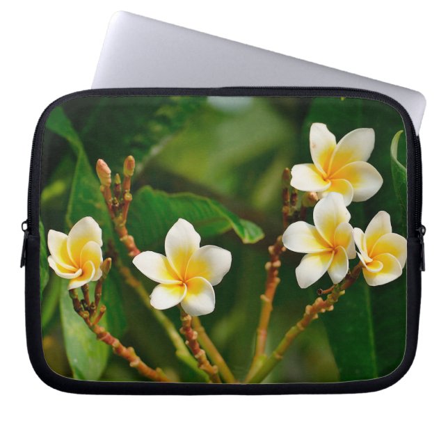 Yellow Frangipani Laptop Sleeve (Voorkant)