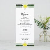 Yellow Frangipani Plumeria Menu (Staand voorkant)