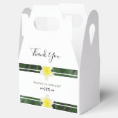 Yellow Frangipani Plumeria Wedding Bedankdoosjes (Geopend)