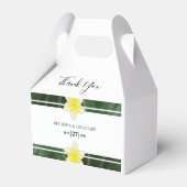 Yellow Frangipani Plumeria Wedding Bedankdoosjes (Voorkant Zijde)