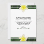 Yellow Frangipani Plumeria Wedding Bedankt (Voorkant)