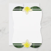 Yellow Frangipani Plumeria Wedding Invitations Kaart (Achterkant)