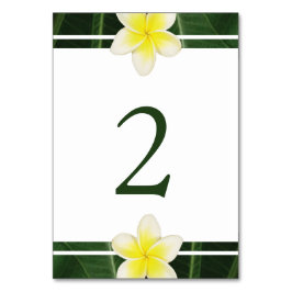 Yellow Frangipani Plumeria Wedding Kaart