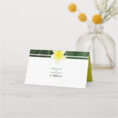 Yellow Frangipani Plumeria Wedding Plaatskaartje (Achterkant)