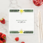 Yellow Frangipani Plumeria Wedding Servet (Insitu)