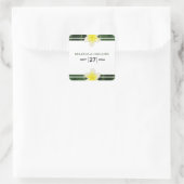 Yellow Frangipani Plumeria Wedding Vierkante Sticker (Tas)