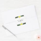 Yellow Frangipani Plumeria Wedding Vierkante Sticker (Envelop)