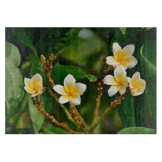 Yellow Frangipani Snijplank (Voorkant)