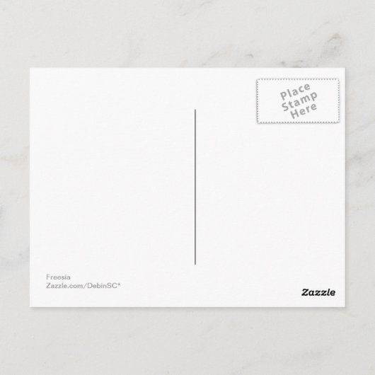 Yellow Freesia Blossom Briefkaart (Achterkant)