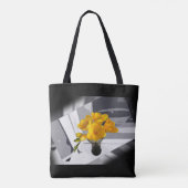 Yellow freesia tote bag (Achterkant)