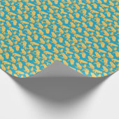 Yellow Frog Cartoon Cadeaupapier (Hoek)