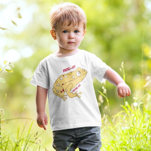 Yellow Frog Cartoon Kinder Shirts