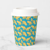 Yellow Frog Cartoon Papieren Bekers (Achterkant)
