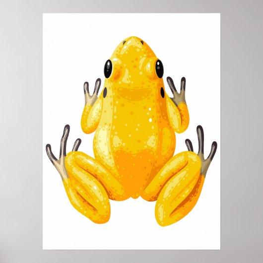Yellow Frog Digital Print | Frog Wall Print (Voorkant)