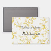 Yellow Fruit Lemons Make Lemonade Magneet (Voorkant / Achterkant)