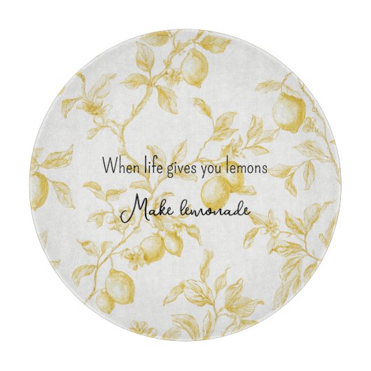 Yellow Fruit Lemons Make Lemonade Snijplank (Voorkant)