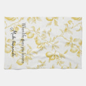 Yellow Fruit Lemons Make Lemonade Theedoek (Horizontaal)