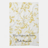 Yellow Fruit Lemons Make Lemonade Theedoek (Verticaal)