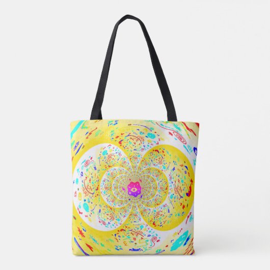 Yellow Funky Spiral Tas (Achterkant)