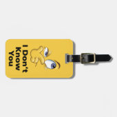 Yellow Funny Cartoon Face Bagagelabel (Voorkant horizontaal)