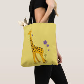 Yellow Funny Roller Skating Giraffe Tote Bag (Dichtbij)