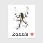 Yellow Garden Spider Sticker (Vel)