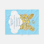 Yellow Gaurdian Angel God Grant me Chemo Blanket Fleece Deken (Voorkant (Horizontaal))