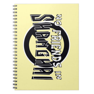 YELLOW "Geen vrienden in Shanghai" Spiral Notitieb Notitieboek