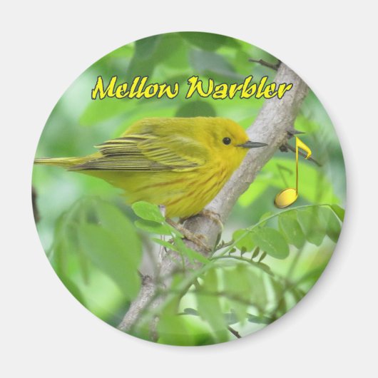 Yellow (gemeente) Warbler magnet (Voorkant)