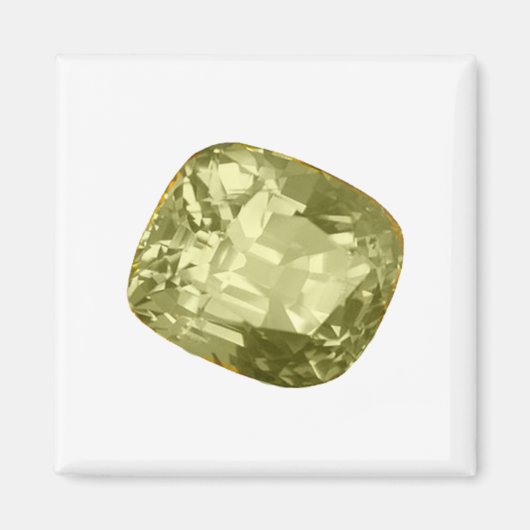 Yellow Gemstone Alexandriet Magneet (Voorkant)