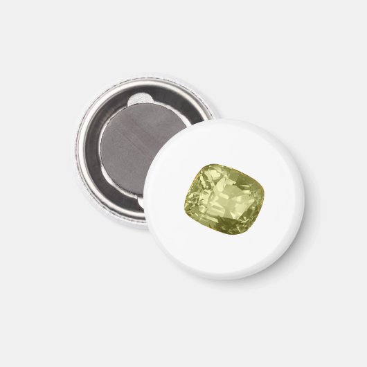 Yellow Gemstone Alexandriet Magneet (Voorkant / Achterkant)