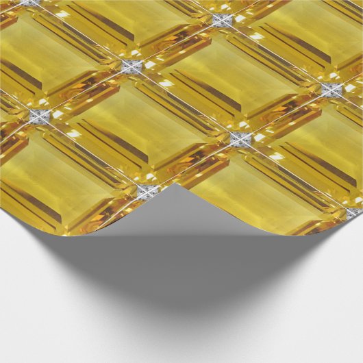Yellow Gemstone Cadeaupapier (Hoek)