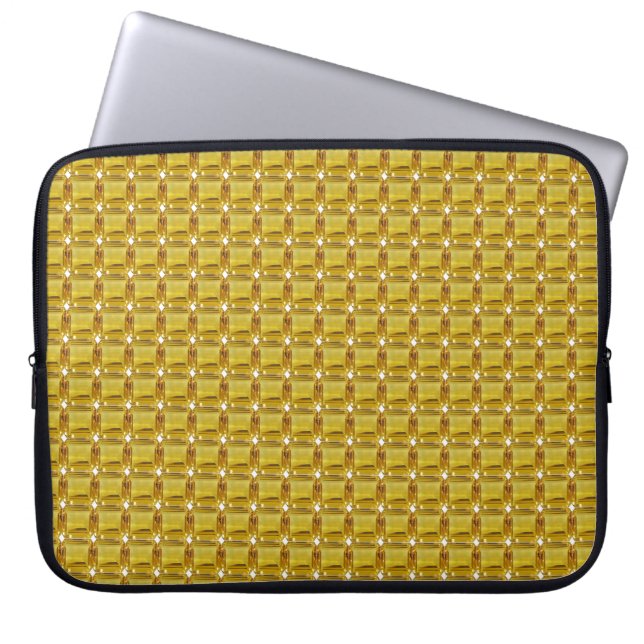 Yellow Gemstone Laptop Sleeve (Voorkant)