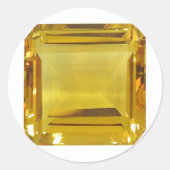 Yellow Gemstone Ronde Sticker (Voorkant)