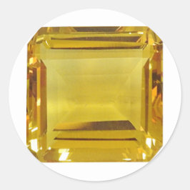 Yellow Gemstone Ronde Sticker